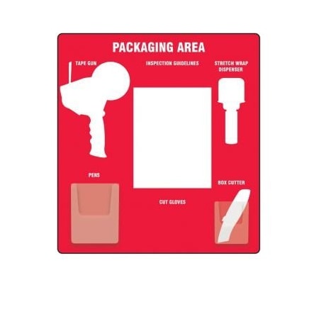 Accuform PACKAGING AREA STOREBOARDS  SMALL PSB717RDWT PSB717RDWT